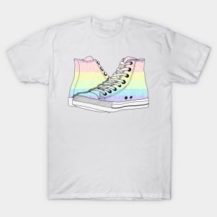 Pastel Pride Flag Hi-Top Design T-Shirt